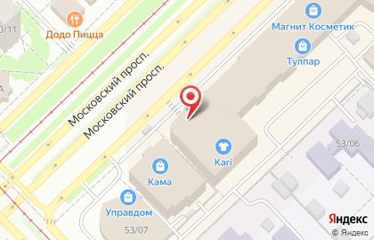 Магазин обуви и аксессуаров kari на Московском проспекте на карте