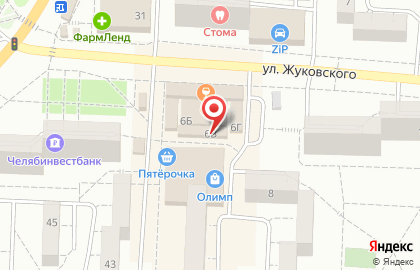 Магазин Мир Упаковки на улице Жуковского на карте