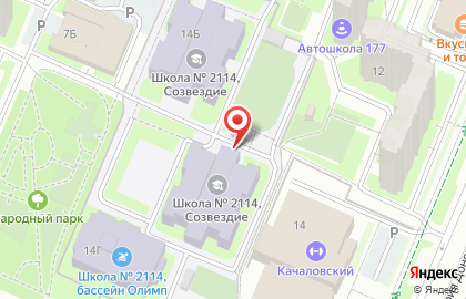 Школа №2114 с дошкольным отделением на бульваре Дмитрия Донского, 14а на карте