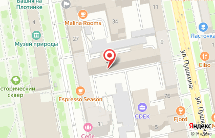 Учебный центр Новая Академия на улице Пушкина на карте