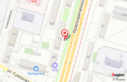 Центр внешкольной работы Планета взросления на Краснореченской улице на карте