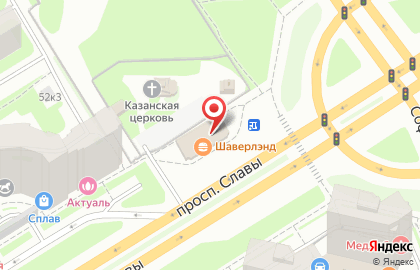 Фирменный магазин Великолукский мясокомбинат на проспекте Славы на карте