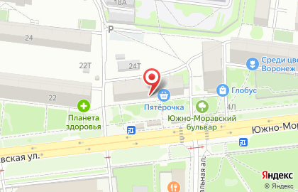 Продуктовый магазин Синторг на Южно-Моравской улице на карте