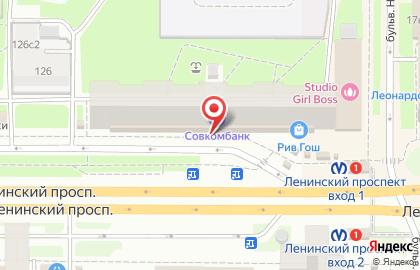 Кредитно-кассовый офис АКБ Констанс-Банк на Ленинском проспекте на карте