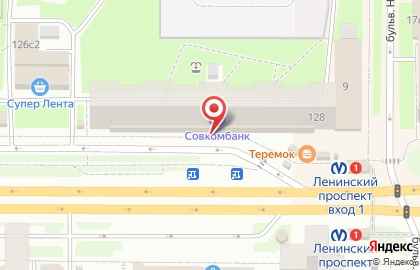 Кредитно-кассовый офис АКБ Констанс-Банк на Ленинском проспекте на карте