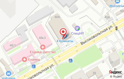 Мебельный салон Царство Диванов на Высоковольтной улице на карте