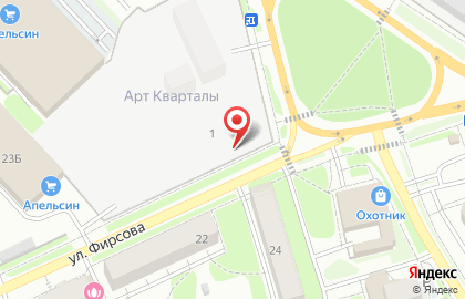 Зебра на улице Фирсова на карте