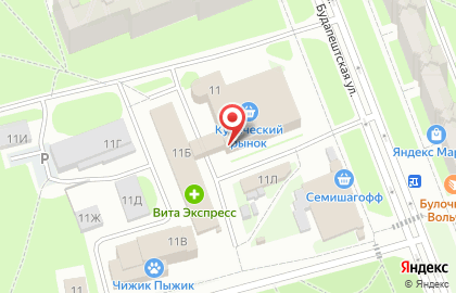 Киоск по продаже фруктов и овощей на Будапештской улице на карте