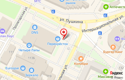 Супермаркет Перекресток на улице Пушкина, 102 на карте