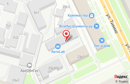 Шиномонтажная мастерская в Архангельске на карте