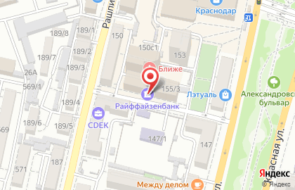 Банк Райффайзенбанк на Красной улице на карте