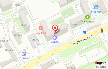 Медицинский центр XXI век на Выборной улице на карте