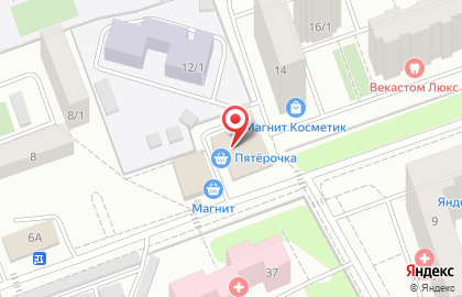 Супермаркет Пятёрочка в Ленинском районе на карте