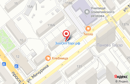 Товары для животных, ИП Трошкин А.В. на улице Мичурина на карте