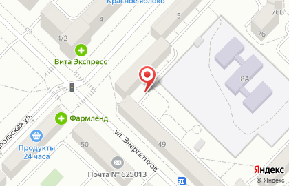 Остров на Севастопольской улице на карте