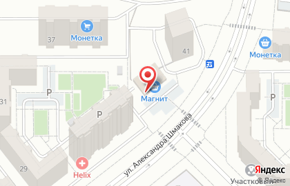 Супермаркет Магнит в Челябинске на карте
