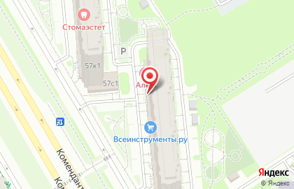 Аптека ЛекОптТорг на Комендантском проспекте на карте