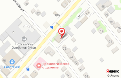 Продуктовый магазин на Советской улице на карте