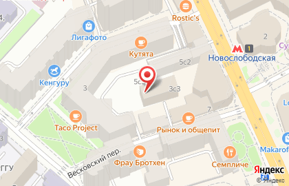 Компания Комплект Инвест Групп на Новослободской улице на карте