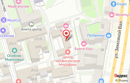 Медицинский центр Мпрофико на улице Земляной Вал на карте