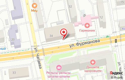 Управление Федерального казначейства по Свердловской области на улице Фурманова на карте