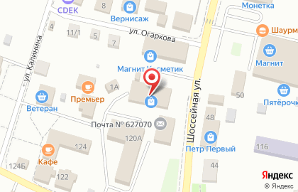 Аптека от Склада на Шоссейной улице в Омутинском на карте