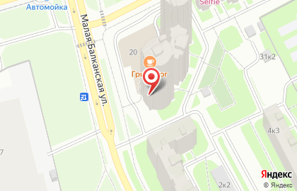 Продовольственный магазин на Малой Балканской улице на карте