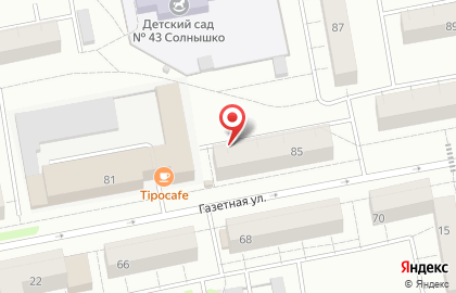 Служба эвакуации автомобилей Молния на Газетной улице на карте