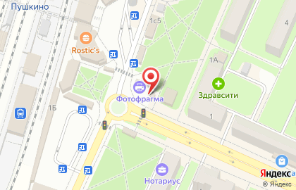 Сеть булочных Каравай СВ на Вокзальной улице в Пушкино на карте