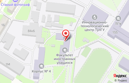 Общежитие ТулГУ на проспекте Ленина на карте