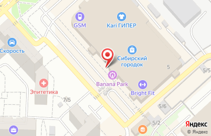 Торгово-развлекательный комплекс Сибирский городок на улице Мате Залки на карте