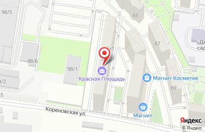 Квартирное бюро Астория на Кореновской улице на карте