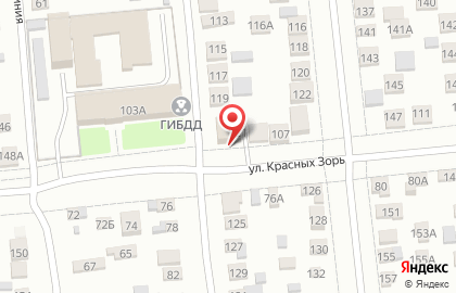 Магазин Красное & Белое на улице Красных Зорь на карте