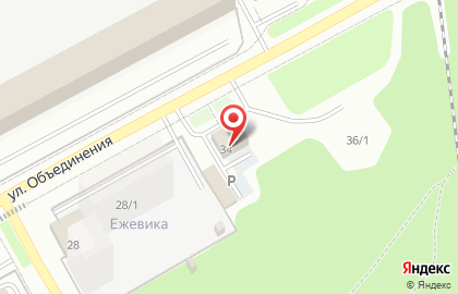 Автосервис Резиновая подкова на улице Объединения на карте