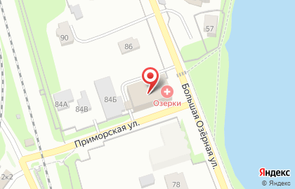 Оздоровительный комплекс Озерки на Большой Озёрной улице на карте