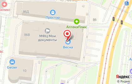 Салон-магазин сотовой связи МТС на улице Малахова, 86в на карте