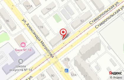Парикмахерский салон Даниэль на Ставропольской улице на карте