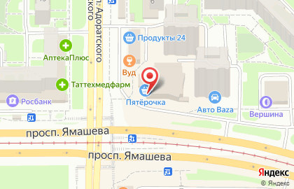 Ресторан Бакинский дворик в Ново-Савиновском районе на карте