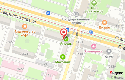 Билетная касса Kassir.ru на Ставропольской улице на карте