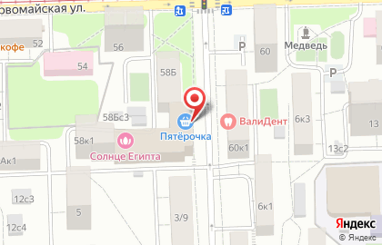 Супермаркет Пятёрочка в Москве на карте