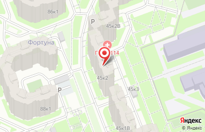 Продовольственный магазин в Приморском районе на карте