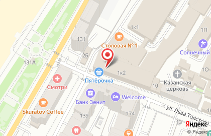 Супермаркет Пятёрочка на Красноармейской улице на карте
