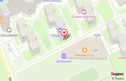 Общежитие в Купчино на карте