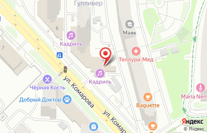 Школа капоэйры Acmb на улице Комарова на карте