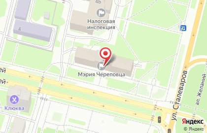 Мэрия г. Череповца на проспекте Строителей на карте