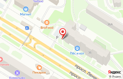 Военный комиссариат на проспекте Ленина на карте