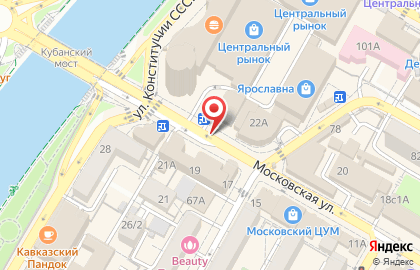Ювелирный магазин Российское Серебро в Центральном районе на карте