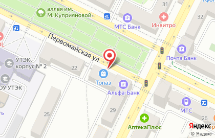 Топаз на Первомайской улице на карте
