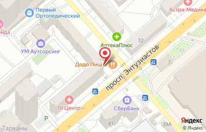 Студия загара Ева на проспекте Энтузиастов на карте