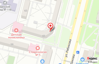 Продовольственный магазин в Центральном районе на карте